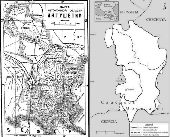 Старая карта чечни